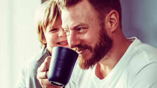 Frukost med far och son