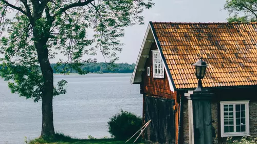 Fritidshus med sjötomt